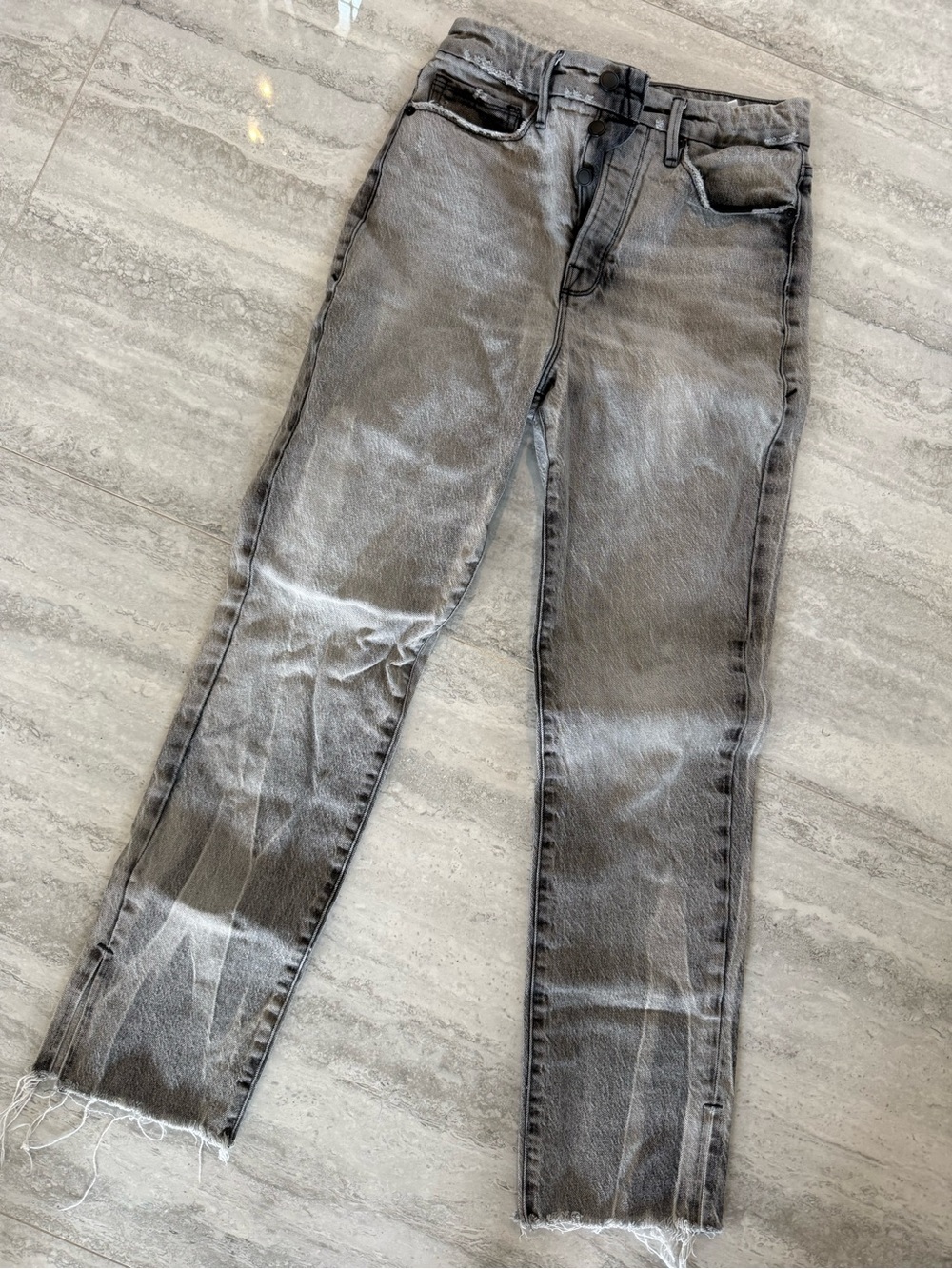 Good American Gray Washed Jeans